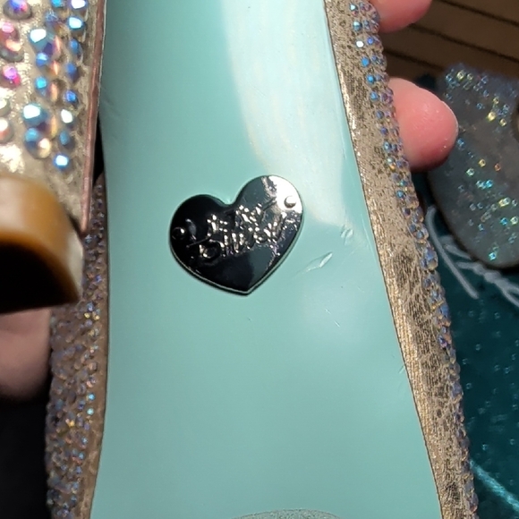 Betsey Johnson Star Crystal AB Platform Pump Heels - Picture 8 of 13